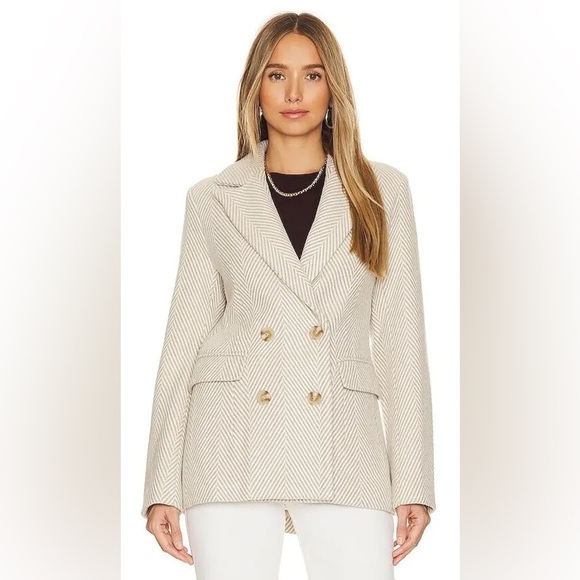 Ena Pelly Lara Wool Blazer Jacket Size Small Revolve Fall Winter Essentials - Picture 10 of 12